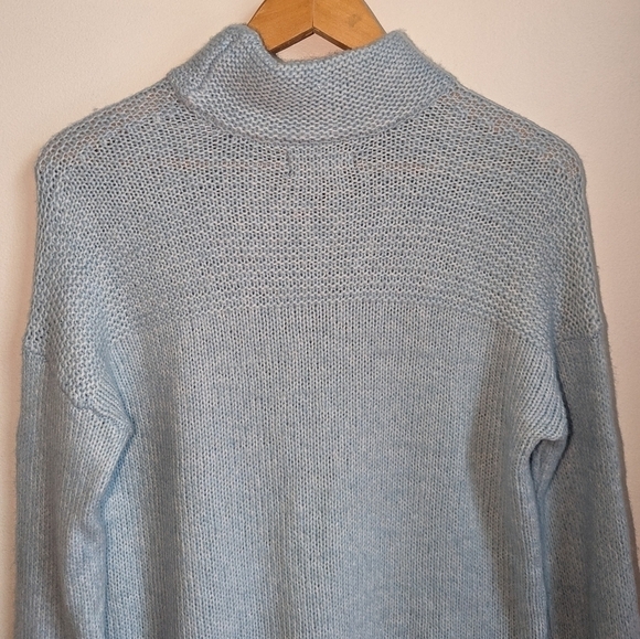 NANETTE LEPORE Baby Blue Wool Knit Crewneck Sweater Size Extra-Small - Picture 7 of 12